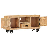 Tv Cabinet Rough Mango Wood 120x30x50 Cm 43_243983