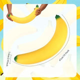 Giant Banana Squishy Fidget Toy, 47cm Oversized TPR Soft & Durable, Washable High-Rebound Stress V1385-XJNNL-ZM-001