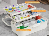 3-Tier Medicine Storage Box, Portable Dustproof,Multi-Layer Storage,Family Size Organizer for Home V1370-AZ4-07740
