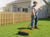 Rolling Lawn Aerator, 410mm Manual Push Aerator Roller with 42 Spikes & 60 in Long Handle, Fillable V952-STJCPQQGTS15QOZLO001V0
