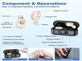 Rechargeable In-the-Ear Hearing Aids with Charging Case and LCD Display Ultra-Compact Sound V1107-CS-HLCFS