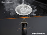Cefito Kitchen Sink 38x38cm Granite Stone Sink Single Bowl Black SINK-STONE-A-3838-BK