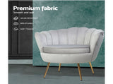 Artiss Armchair Velvet Grey Callista UPHO-5002-VEL-GY