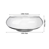 Clear Glass Planter Pot for Small Plants, Decorative Flowerpot Container, Fish Bowl, and Terrarium V1192-AZ-W-28523