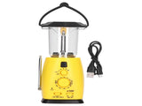 LED Camping Lantern Solar Hand Crank Battery Charging Adjustable Brightness 8 LEDs Support FM AM V1294-YM0523-3113220032711