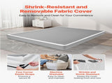 Box Spring, Queen Size Bed Frame with Washable Fabric Cloth, Heavy Duty Metal Frame for Queen Bed, V952-XXDH795954IN5Q66G001V0