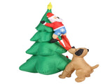 Dog Bite Old Man's Christmas Tree LED Growing Inflatable Christmas Tree for Outdoor Grden Yard AU V1294-YM3115220106313-0421