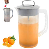 68-Ounce Plastic Mixing Pitcher with Lid, Plunger, and Handle, Perfect for Juices, Tea, and V1370-AZ4-17215