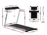 Everfit Treadmill Electric Home Gym Fitness Exercise Fully Foldable 450mm White TMILL-CHI-450-M610-WH