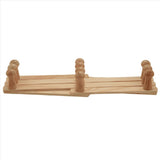 Wall Hanger 10 Hooks Pack of 4 Natural Wood Wall Mounted Expandable Peg Coat Rack Hanger 4 Pack V1366-AZ2-W-21789