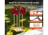 Wedding Flower Stand, 10PCS 60cm Column Flower Stand, Floral Stands with Metal Laminate, Cylindrical V952-HLHJLFT10J60MT7YR001V0
