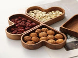 4-Piece Heart-Shaped Wooden Bowl Set Snack Fruit Dried Food Nut Candy Storage Decorative Display V1258-DP02-BOL-42