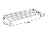 Giantz 60x25cm Dunnage Rack 2-Pack Stainless Steel Kitchen Floor Stand DNR-SS-60X2