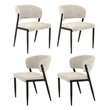 Artiss Dining Chairs Set of 4 Linen Fabric Soft Upholstered Chairs Beige DINC-KJ-7016-BGX4
