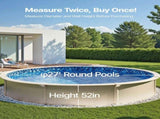 27-ft Round Above Ground Pool Liner, Unibead Pool Liners, Standard Gauge, 52inch Wall Height, V952-YCNCROUND27FS7V0CV0