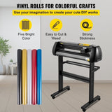 Vinyl Cutter, 28inch Paper Feed Cutting Plotter Bundle, Adjustable Force & Speed Vinyl Printer with V952-KZJSK720T220V4XBOV3