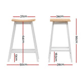 Artiss 4x Bar Stools Wooden Chairs Oak FUR-S-BAR-CHR-01-WDX4