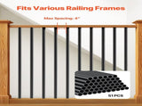 Staircase Balusters 51 Pack, 660 mm Aluminum Stair Balusters, 19 mm Water-Proof Round Metal Spindle V952-YXKLGZL51G26MV0FMV0