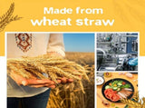 32Eco-Friendly Wheat Straw Dinnerware Stackable Design with Natural Texture, Illuminating the V1102-XMJTZ002
