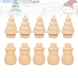 SWETRACE 20Pcs Diy Wooden Dolls Craft Mini Ornaments Light Yellow Snowman Figurines Miniature For V1189-LWWAL-20260327-03656