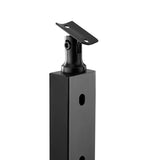 VEVOR Cable Railing Post, 42" x 1" x 2" Steel Angled Hole Stair Railing Post, 12 Pre-Drilled Holes, V952-1JZLGZHS1067HNEKBV0
