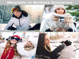 3 Pairs Touch Screen Gloves with Snow Flower Pattern, Warm Knit Winter Gloves Christmas Gifts V1189-LWWAL-20260325-00027
