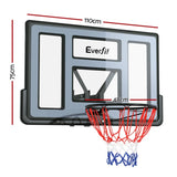 Everfit 45" Basketball Hoop Backboard Wall Mounted Ring Net Sports Pro System BAS-HOOP-D45-BLBK