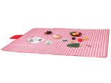 Picnic Mat Pad Waterproof Moisture Proof Picnic Blanket for Outdoor Camping Red White V1294-YM0901-3117200066612