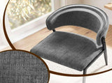 Artiss Dining Chairs Set of 6 Linen Fabric Soft Upholstered Chairs Grey DINC-KJ-7016-GYX6