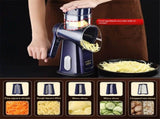 Rotary Cheese Grater with Handle, Manual Vegetable Slicer Grater with 5 Detachable Stainless Steel V1192-AZ-W-5581