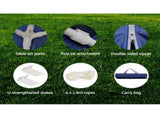 Instahut Gazebo 3x6m Marquee Wedding Party Tent Outdoor Camping Side Wall Canopy 6 Panel Blue GAZEBO-WED-C-FG-3X6-6W-BL