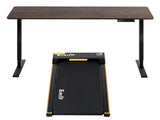 Artiss 140cm Standing Desk Treadmill Motorised Rustic Brown SDTM-156E-380-RWBK