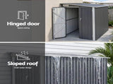 Giantz Garden Shed 118x238cm Lean To Bike Shelter Backyard Outdoor Storage SHED-WALL-4X8-BK-AB
