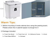Hanging Kitchen Compost Bin with Lid for Cabinet Door or Wall, No-Drill Adhesive Mount, Odor-Proof & V1107-CS-GBSLJTB