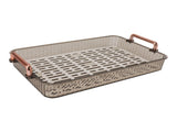 Tea Tray Rectangular Double Layer Drainage Rack Tea Serving Tray for Parties Coffee Table Kitchen V1294-YM0901-3118230273113