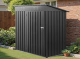 1533 x 876 x 1815 mm Metal Garden Shed, Storage Building with Lockable Door & 2 Louver Vents, Sloped V952-GJF53FTHHSMSOZT3V001V0