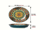 Ceramic Dinner Plates 4-Piece Set Unique Design High-Quality Ceramic Versatile - Multi - Size Pack V1106-DSZ-XXX2-NNN-MLT-PACKOF4PIECES