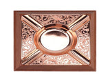 Engraved Print Cigar Ashtray Plated Vintage Practical Household Cigarette Ashtray for Home Copper V1294-YM0521-3117230006111