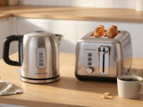 Morphy Richards Equip Kettle and Toaster Set Brushed Stainless Steel 1L Jug Kettle & 2 Slice To MREQ-1LKT-2STS
