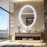 600x800mm LED Bathroom Mirror Oval Anti-Fog Dimmable V178-66712