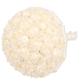 Delicate Bridal Buequet Crystal Artificial Pearl Holding Flowers Wedding Decor V1294-YM0901-3115200012011