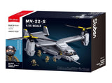 Sluban B1537 Model Kit 144 MV-22 Osprey Tiltrotor Helicopter Plane Military Air Force Building SLB1537