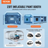 VEVOR Inflatable Paint Booth 23x13.1x9ft Inflatable Spray Booth 750W480W Blower V952-CQSPQFLSKCGLKCDG9V3