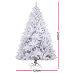 Jingle Jollys Christmas Tree 2.1m 1000 White Tips Xmas Tree Decorations XM-TR-WELL-7F-WH