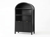 Artiss Buffet Sideboard Cabinet Pantry 180CM Arched Storage Bookshelf Black FUR-Z-SID180-ARCH-BK-AB