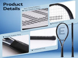 Everfit 27 Inch Tennis Racket Lightweight Racquet for Beginner Adult Players Black TR-FASTCRTL-BK