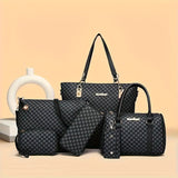 Women'S Handbag Set Large Capacity Tote Bag Shoulder Bag For Women Crossbody - Brown - Size 35-13-28 V1347-127-43258-BRN-35-13-28