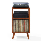 Crosley Voyager Bluetooth Portable Turntable Crosley Asheville Stand Bundle - Black V398-CR8017BMS-BK4