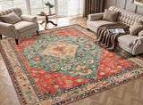 Marlow Floor Rug Vintage Polyester Washable Area Rugs FR2038-200X300-RD-AU