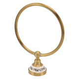 Towel Ring Antique Brass Finish Wall Mounted Bathroom Hand Towel Holder with Blue and White V1294-YM0626-3112220085211